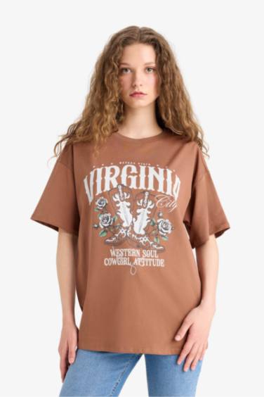 Oversize Fit Crew Neck Basic Short Sleeve T-Shirt