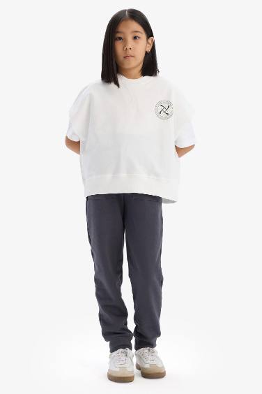 Kız Çocuk Beli Lastikli Jogger Eşofman Altı