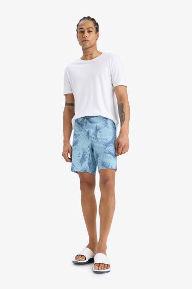 DeFactoFit Regular Fit Patterned Flexible Textured Swim Shorts