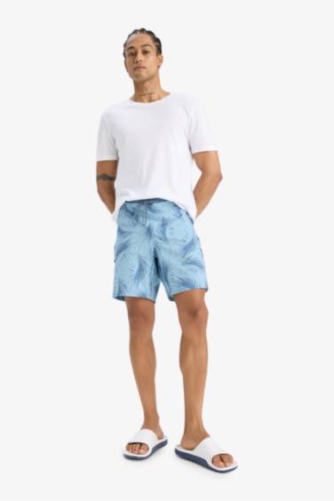 DeFactoFit Regular Fit Patterned Flexible Textured Swim Shorts