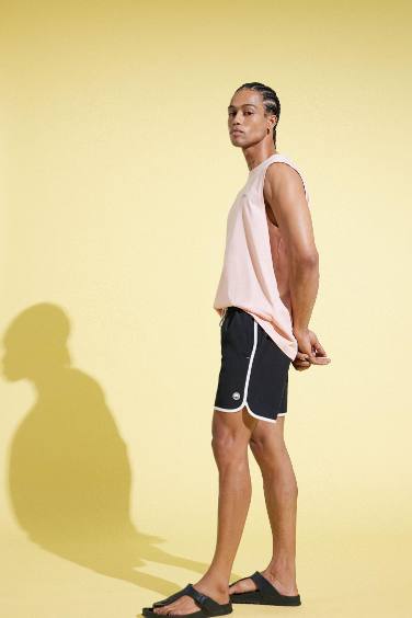 DeFactoFit Regular Fit Flexible Textured Swim Shorts