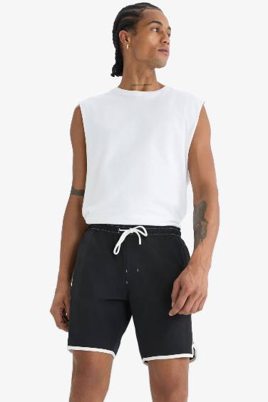 DeFactoFit Regular Fit Flexible Textured Swim Shorts