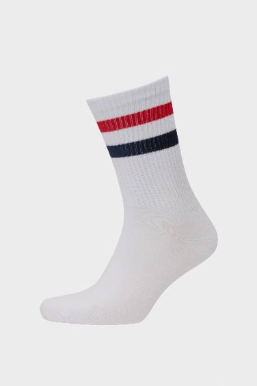 Erkek Rahat Lastikli 3'lü Pamuklu Uzun Çorap