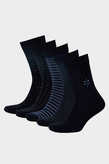 Man 5 Piece Cotton Long Socks