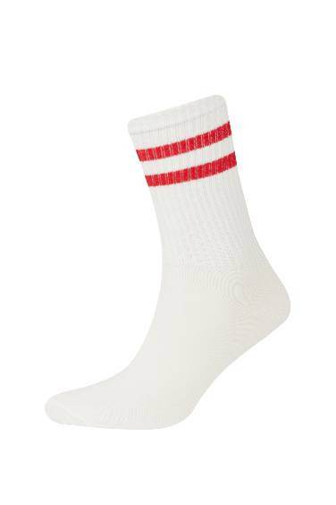 Erkek 3'lü Pamuklu Uzun Çorap