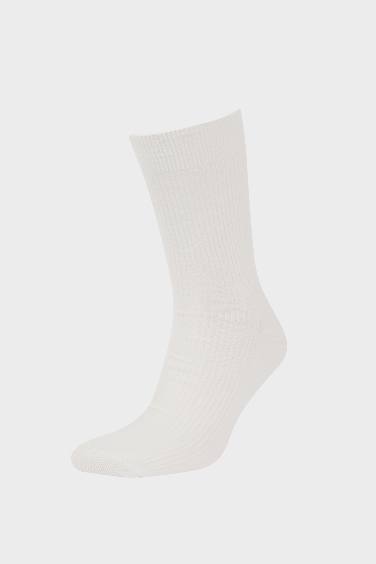 Erkek Rahat Lastikli 3'lü Pamuklu Uzun Çorap