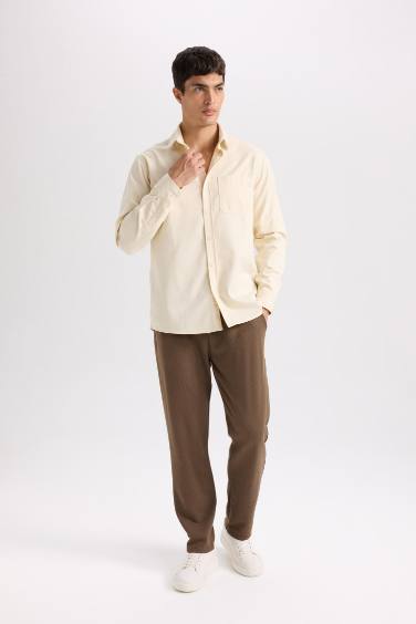 Regular Fit Eşofman Altı Beli Bağcıklı Cep Detaylı Düz Paça