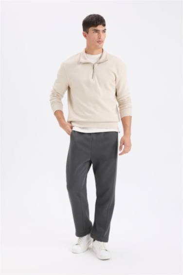 بنطلون بجامة رياضي سادة قصة عادية