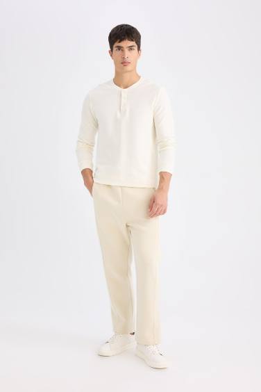 Regular Fit Eşofman Altı Beli Lastikli Basic Düz Cepli Düz Paça