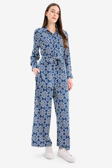 Pantalon en viscose imprimé à jambes larges