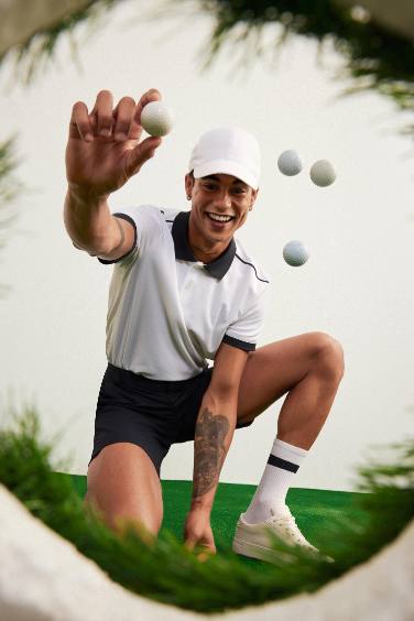 DeFactoFit Slim Fit Dar Kesim Polo Yaka Sporcu Kısa Kollu Pike Tişört