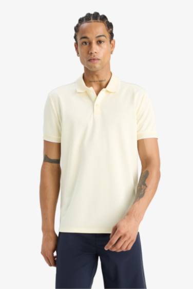 Slim Fit Polo Collar Pique Polo T-Shirt