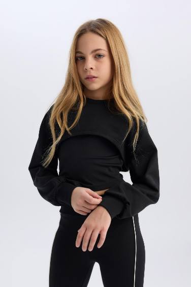 Girl Relax Fit Crew Neck Sweatshirt