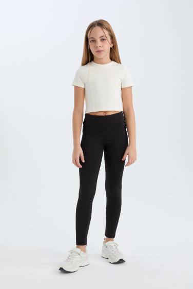 تيشيرت نص كم سليم فيت برقبة مستديرة