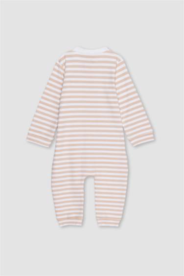 Baby Boy Newborn Striped Ribbed Camisole Jumpsuit