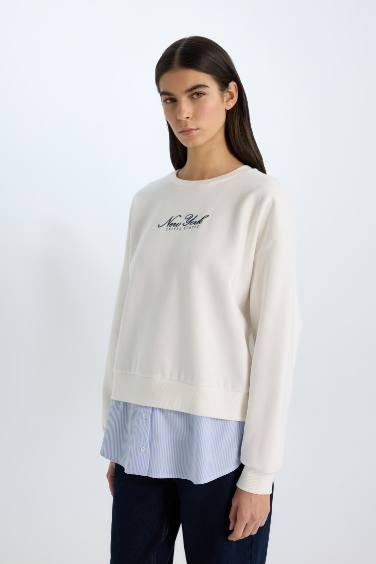 релакс пішімі қала с мойын Свитер