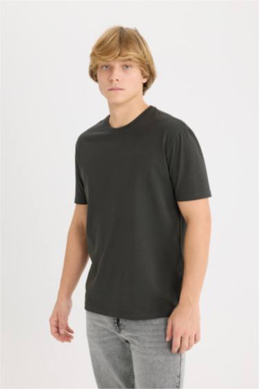 дөңгелек жаға минималл Қысқа жеңді футболка