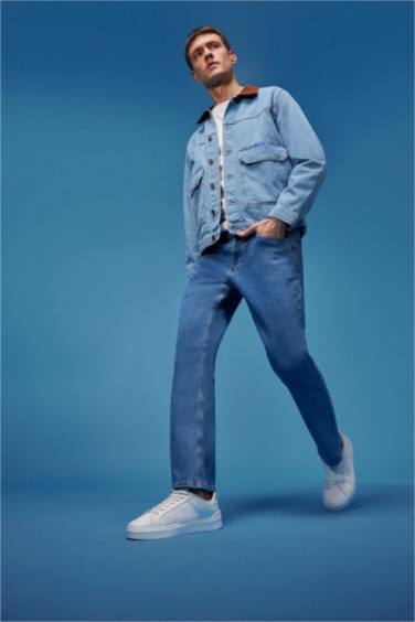 Diago Comfort Fit Rahat Kalıp Yüksek Bel Geniş Paça Jean Pantolon