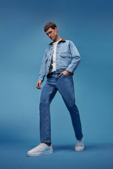 Diago Comfort Fit Rahat Kalıp Yüksek Bel Geniş Paça Jean Pantolon