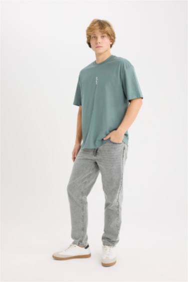 Batman Boxy Fit Crew Neck Printed T-Shirt