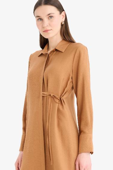 قميص طويل كم طويل قصة عادية