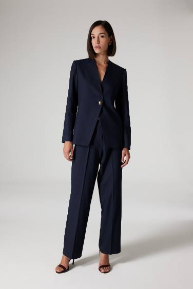 Sorbe x DeFacto Regular Fit V Yaka Düğmeli Blazer Ceket