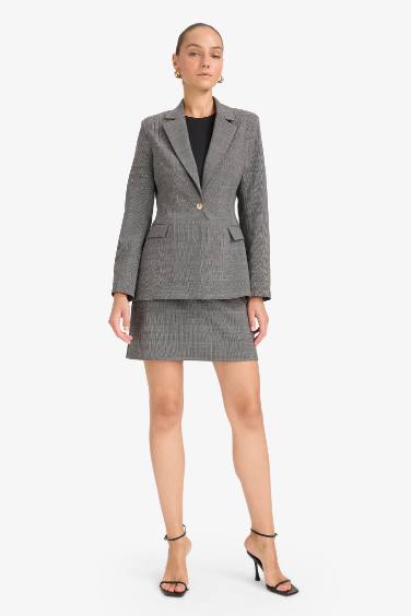 Regular Fit Düğmeli Blazer Ceket