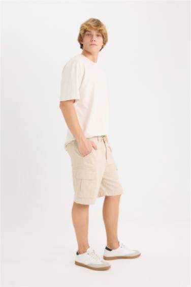 Regular Cargo Cotton Bermuda Shorts