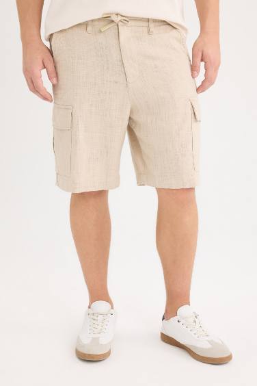 Regular Cargo Cotton Bermuda Shorts
