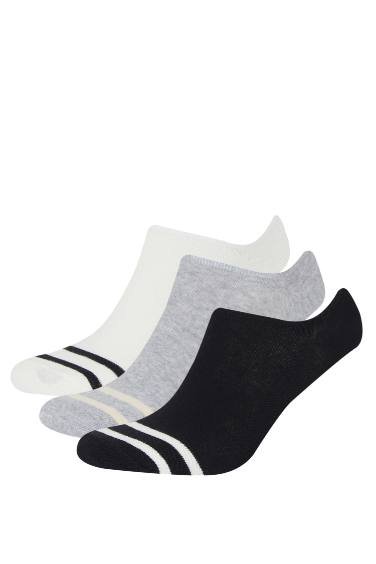 Erkek 3'lü Pamuklu Sneaker Çorap
