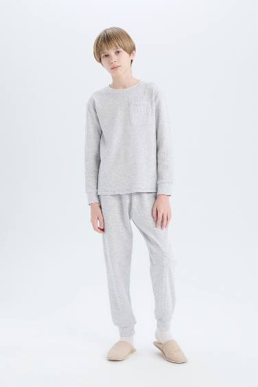 بيجامة أولاد قصة عادية من قطعتين