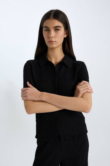 Slim Fit Polo Collar Short Sleeve T-Shirt