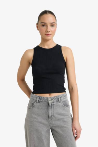 Базовая майка кашкорсе Slim Fit с круглым вырезом