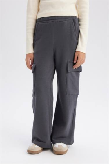 Pantalon de survêtement à poches cargo pour fille