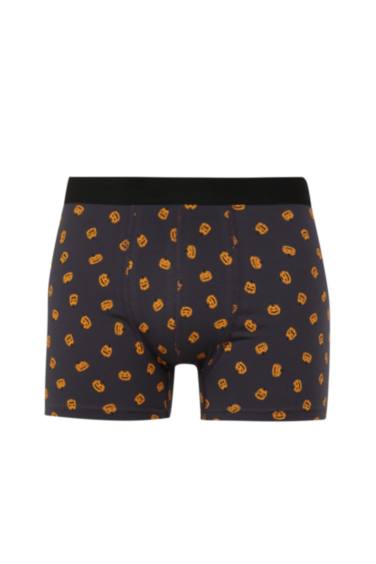 Regular Fıt Bal Kabağı Baskılı 3'lü Boxer