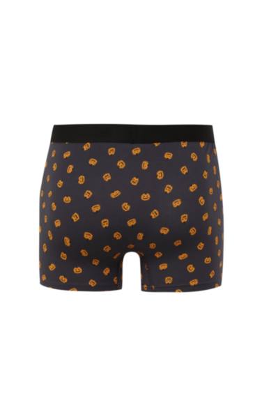 Regular Fıt Bal Kabağı Baskılı 3'lü Boxer