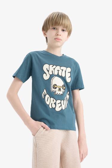 Boy Crew Neck Printed Short Sleeve T-Shirt
