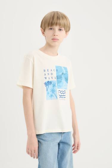 T-shirt à col rond imprimé pour garçon