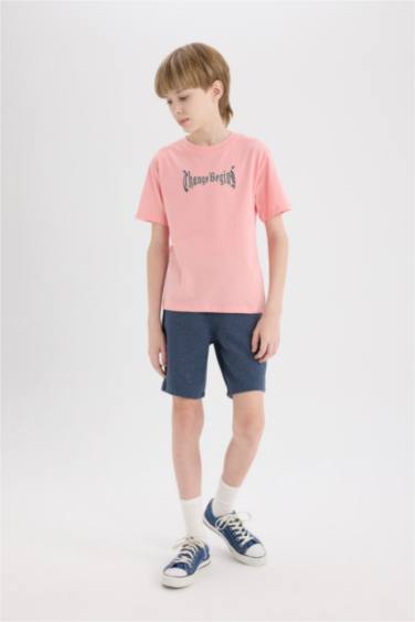 Boy New Regular Fit Crew Neck Printed T-Shirt