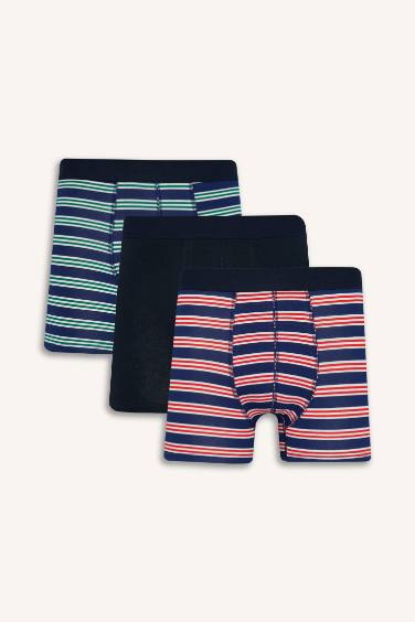 Regular Fit Striped 3 Piece Boxers