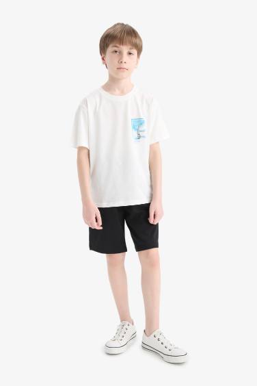 Boy Elastic Waist Shorts