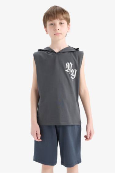 Short basique à taille élastique pour garçon