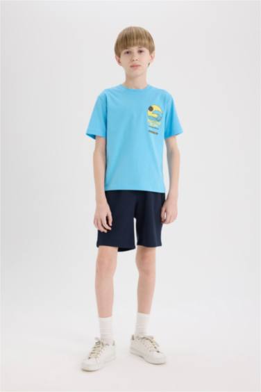 Boy Regular Fit Crew Neck Printed Short Sleeve T-Shirt