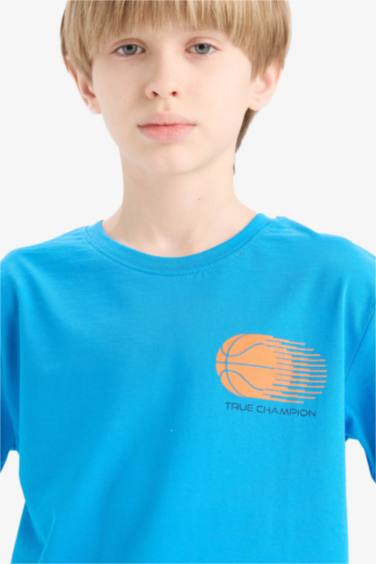 Boy Crew Neck Printed Short Sleeve T-Shirt