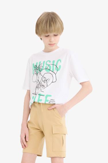 Boy Regular Fit Crew Neck Printed T-Shirt