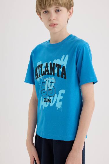 Boy Regular Fit Crew Neck Printed T-Shirt