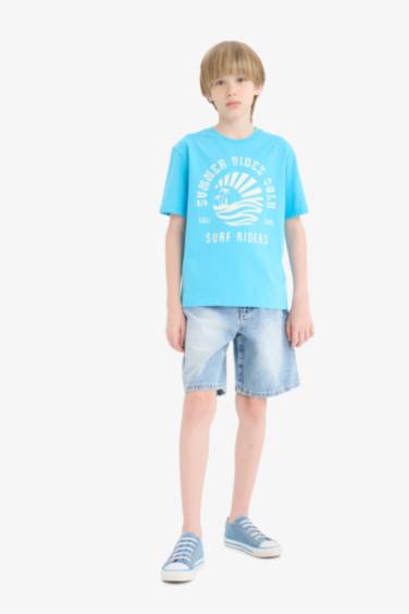 Boy Regular Fit Crew Neck Printed T-Shirt