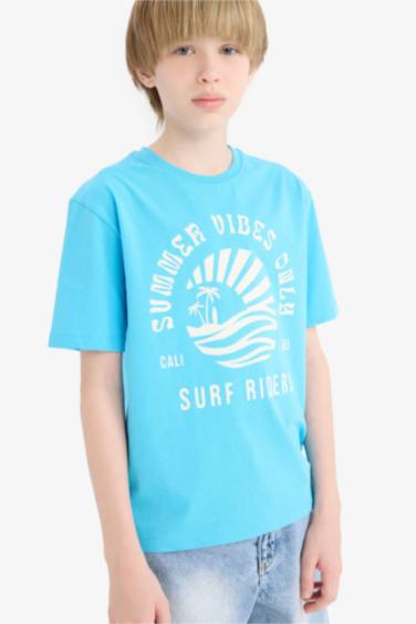 Boy Regular Fit Crew Neck Printed T-Shirt