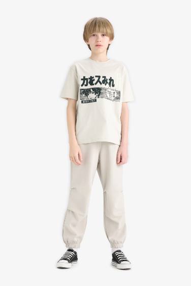 Boy Regular Fit Crew Neck Printed T-Shirt