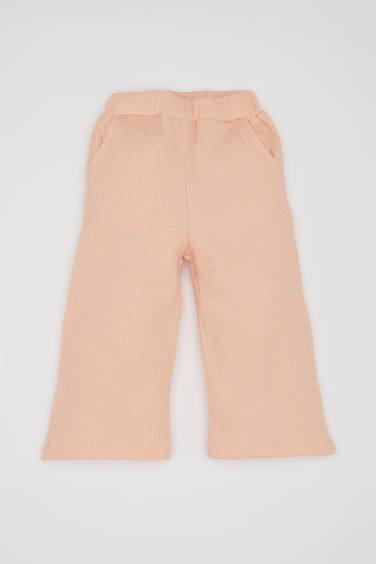 Baby Girl Printed Sweatshirt Wide Leg Sweatpants 2 Piece Set